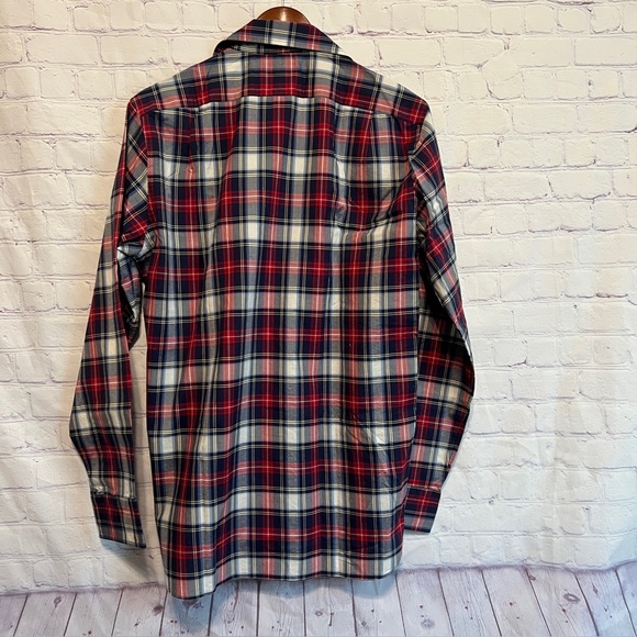 J. Crew Ludlow Men's Red and Blue Plaid Shirt - Picture 4 of 8